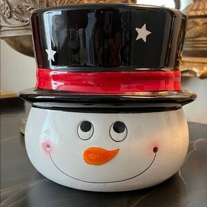 Festive Snowman Ceramic Decoration